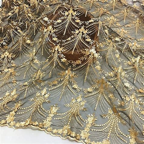 beige gold metallic lace floral fabric|Gold Bridal Lace Fabric .